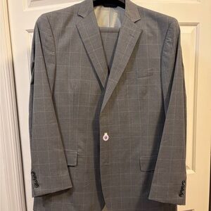 Brooks Brothers Gray Plaid Men's Suit